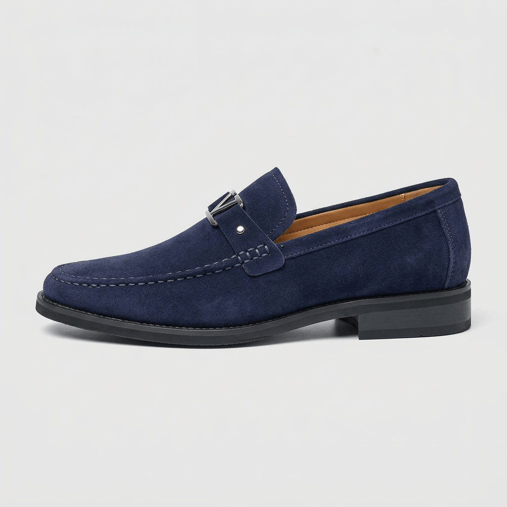 Bluzeo | Suede loafers with slip-on design