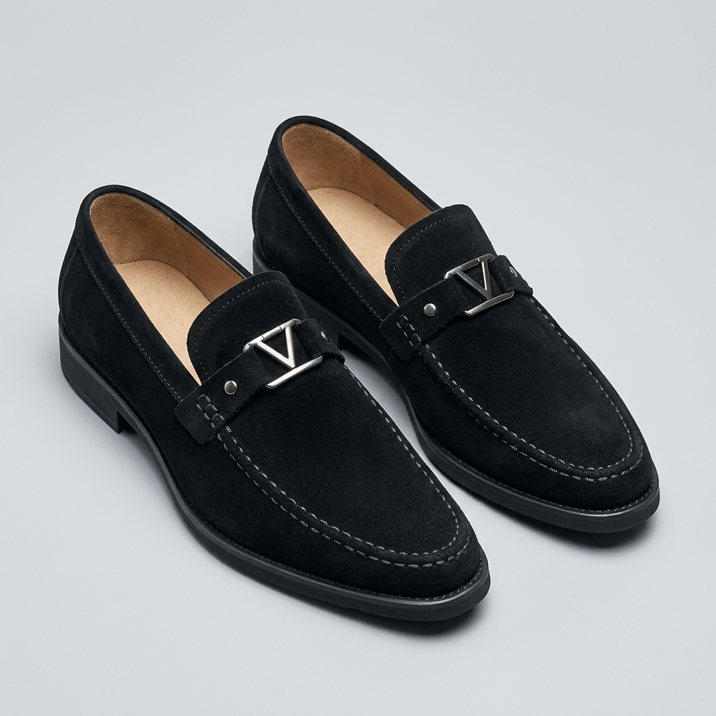 Bluzeo | Suede loafers with slip-on design