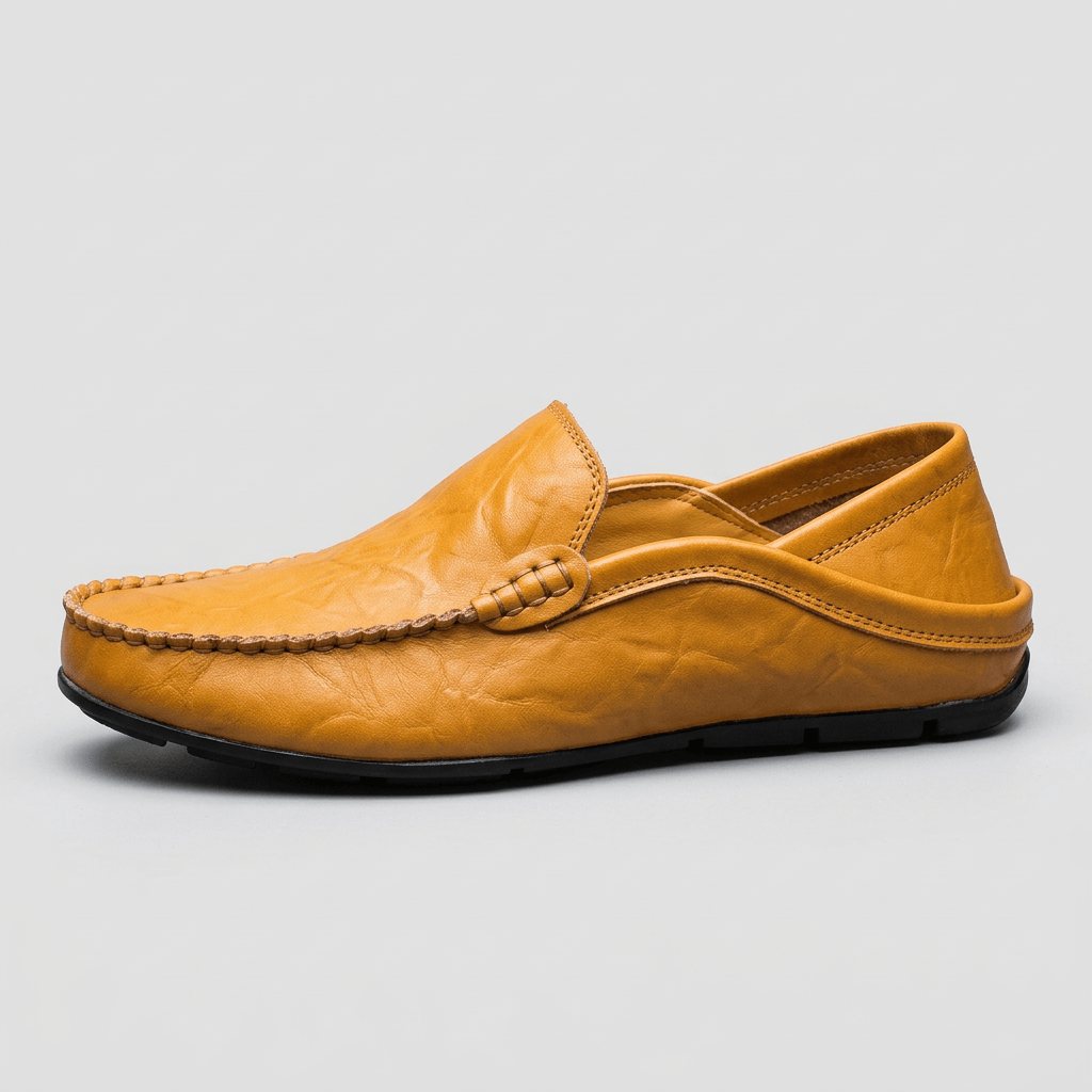 Bluzeo | Leather loafers with PU lining and EVA insole