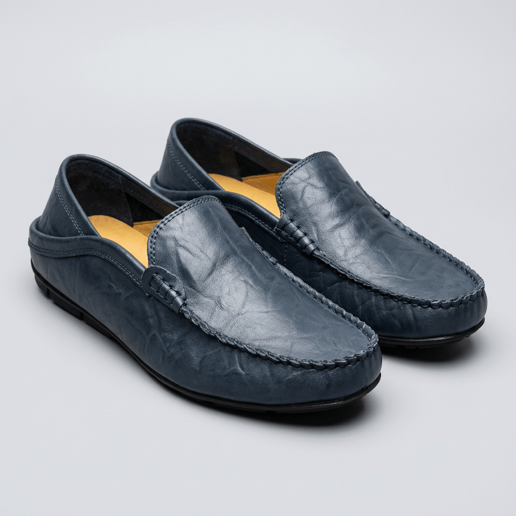 Bluzeo | Leather loafers with PU lining and EVA insole