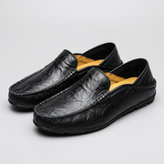 Bluzeo | Leather loafers with PU lining and EVA insole