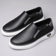 Bluzeo | Smooth leather slip-on shoes