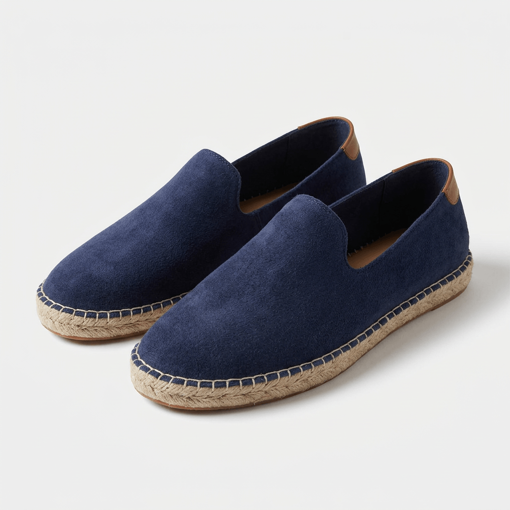 Bluzeo | Suede espadrille slip-on shoes