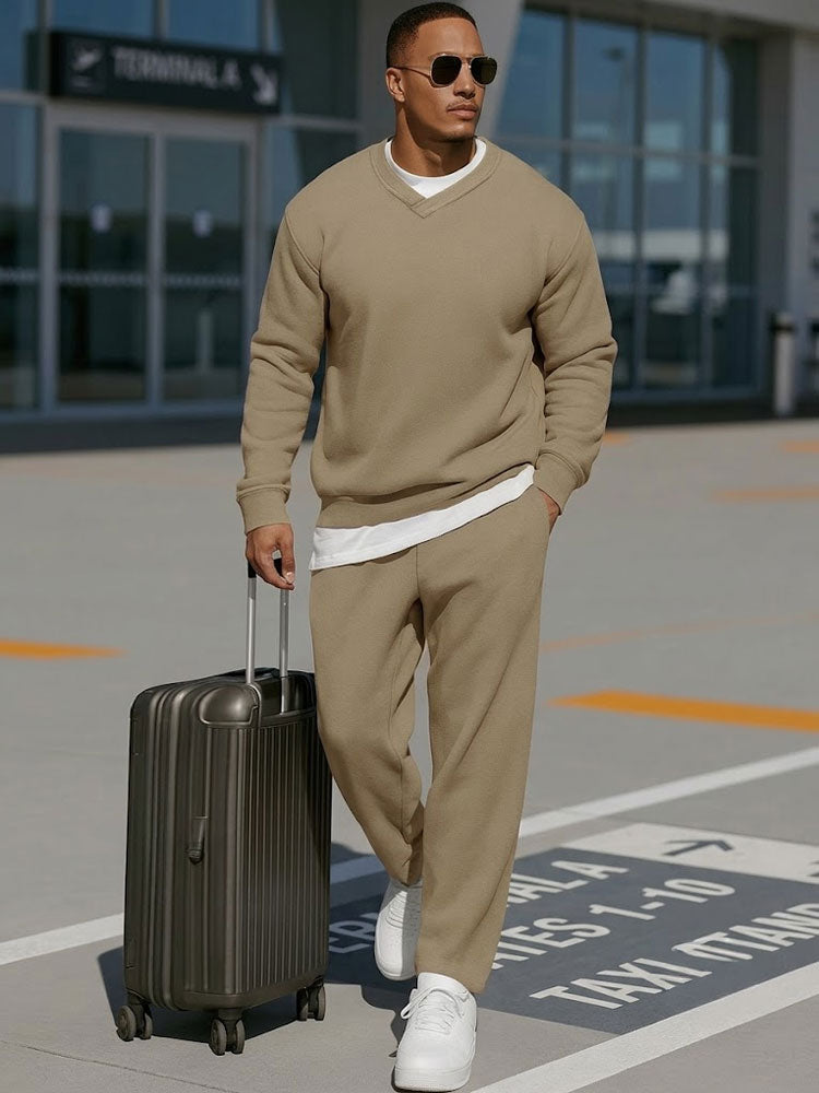 Men's Soft Polyester Cotton 2-Piece Sweatsuit