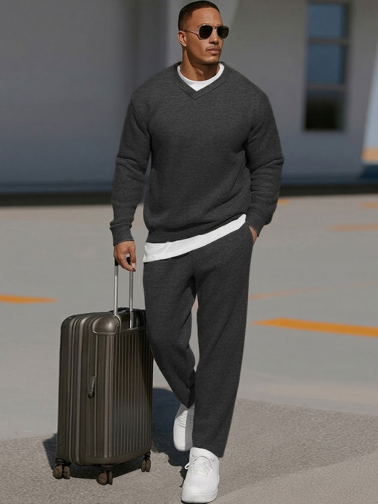 Men's Soft Polyester Cotton 2-Piece Sweatsuit
