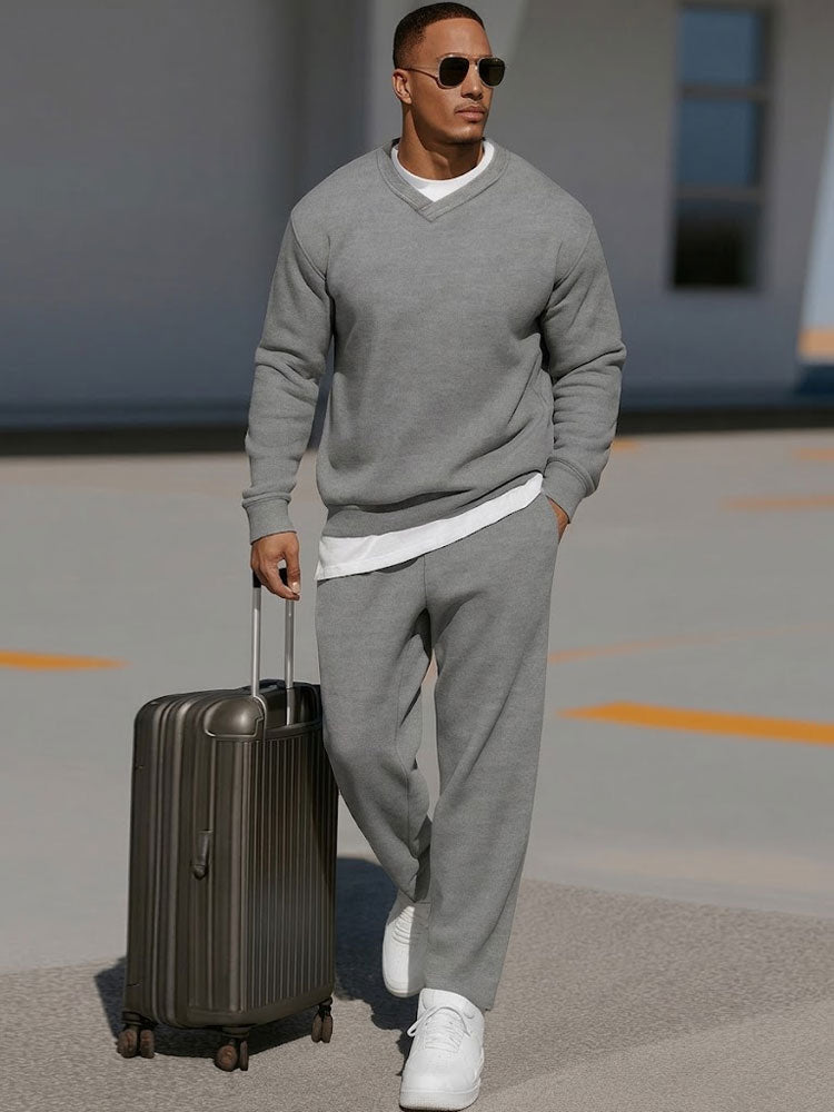 Men's Soft Polyester Cotton 2-Piece Sweatsuit