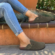 Women's Buckle Slide Clogs Arch Support