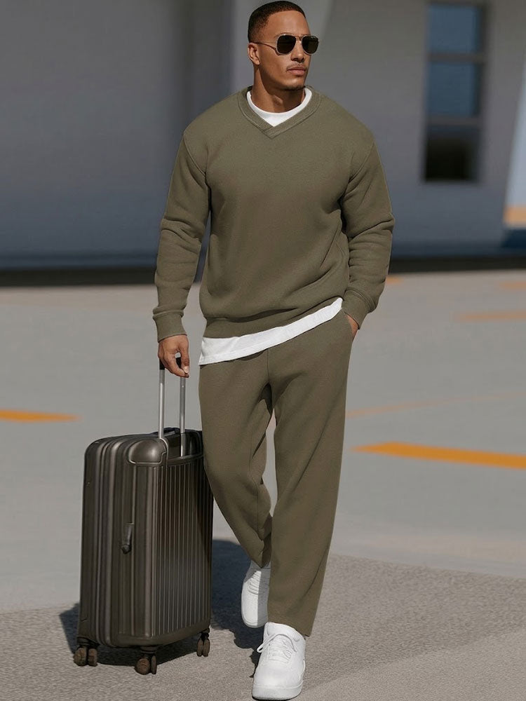 Men's Soft Polyester Cotton 2-Piece Sweatsuit