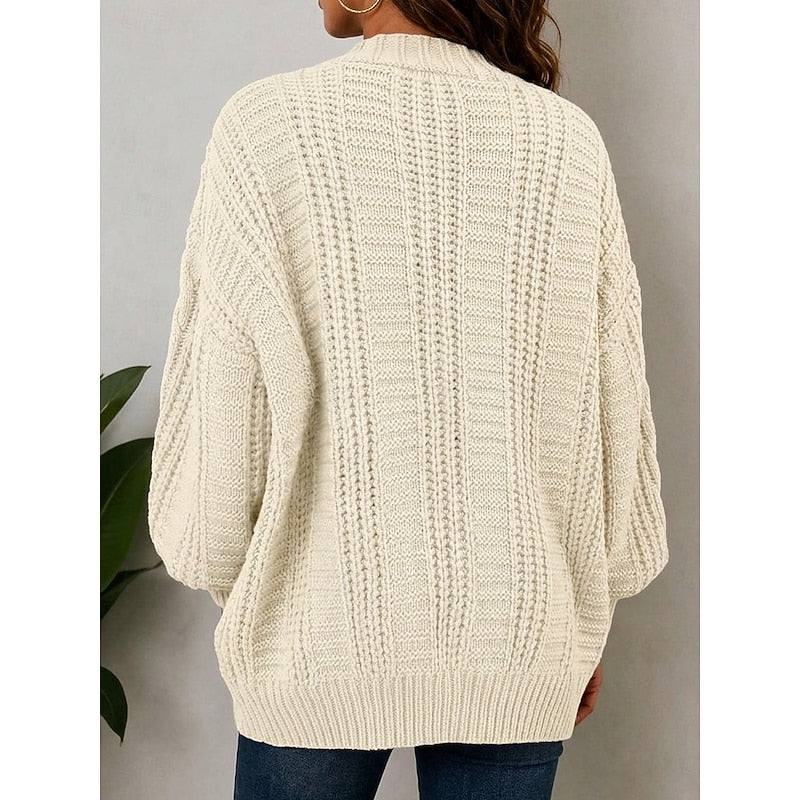 Women's Chunky Cable Button Cardigan
