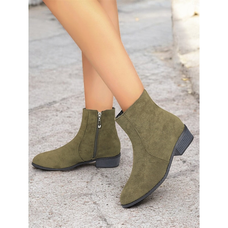 Women's Flat Suede Ankle Boots