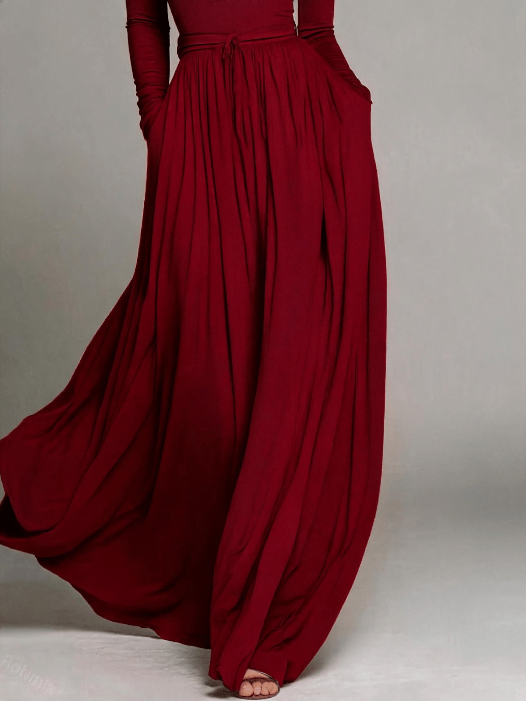 Women's Vintage Neckline Evening Dress in Orange