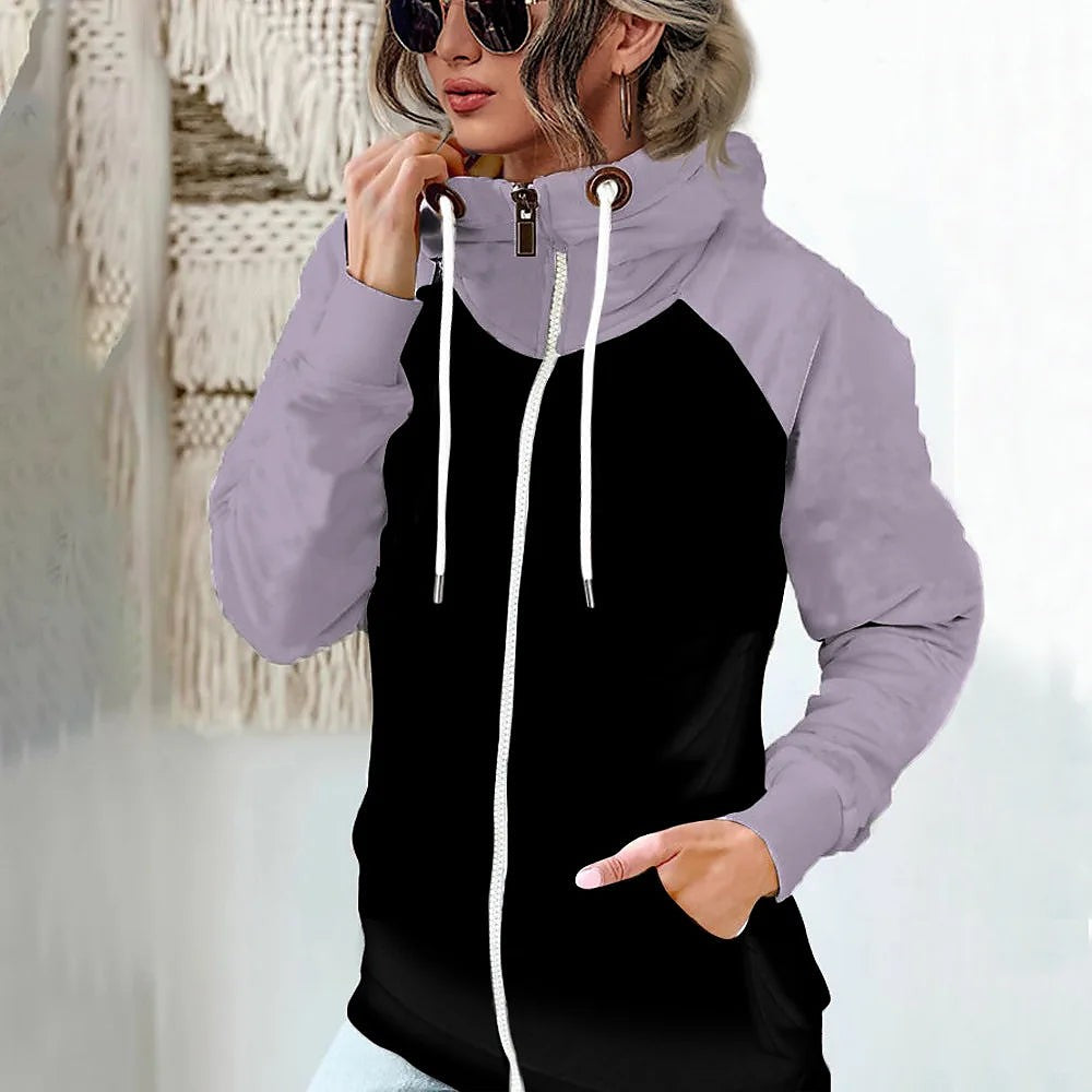 Women's Full Zip Hoodie Raglan Sleeve Fleece