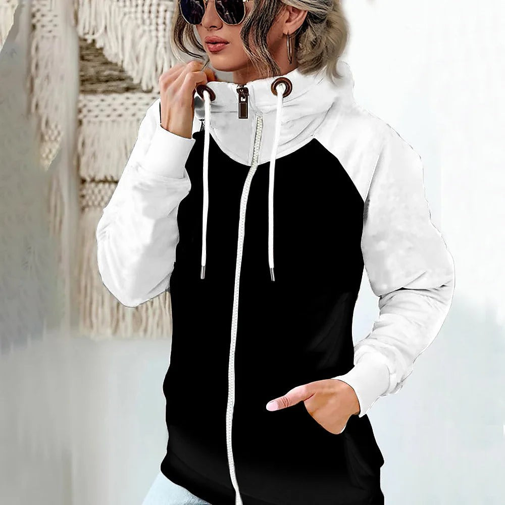 Women's Full Zip Hoodie Raglan Sleeve Fleece