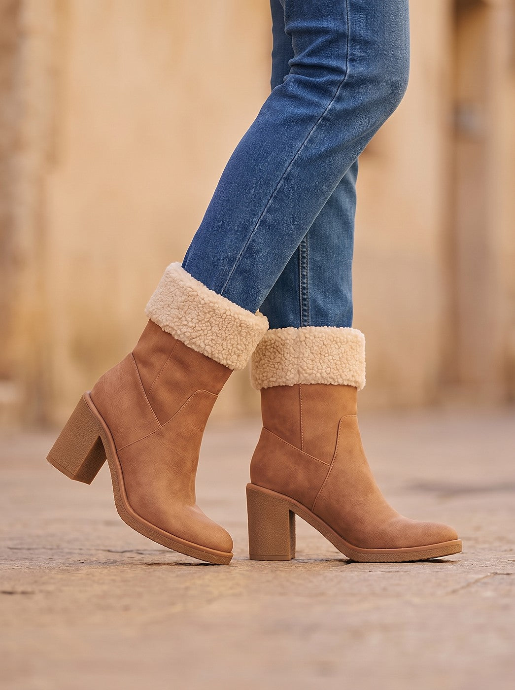 Women's Sherpa Cuff Mid Calf Winter Boots