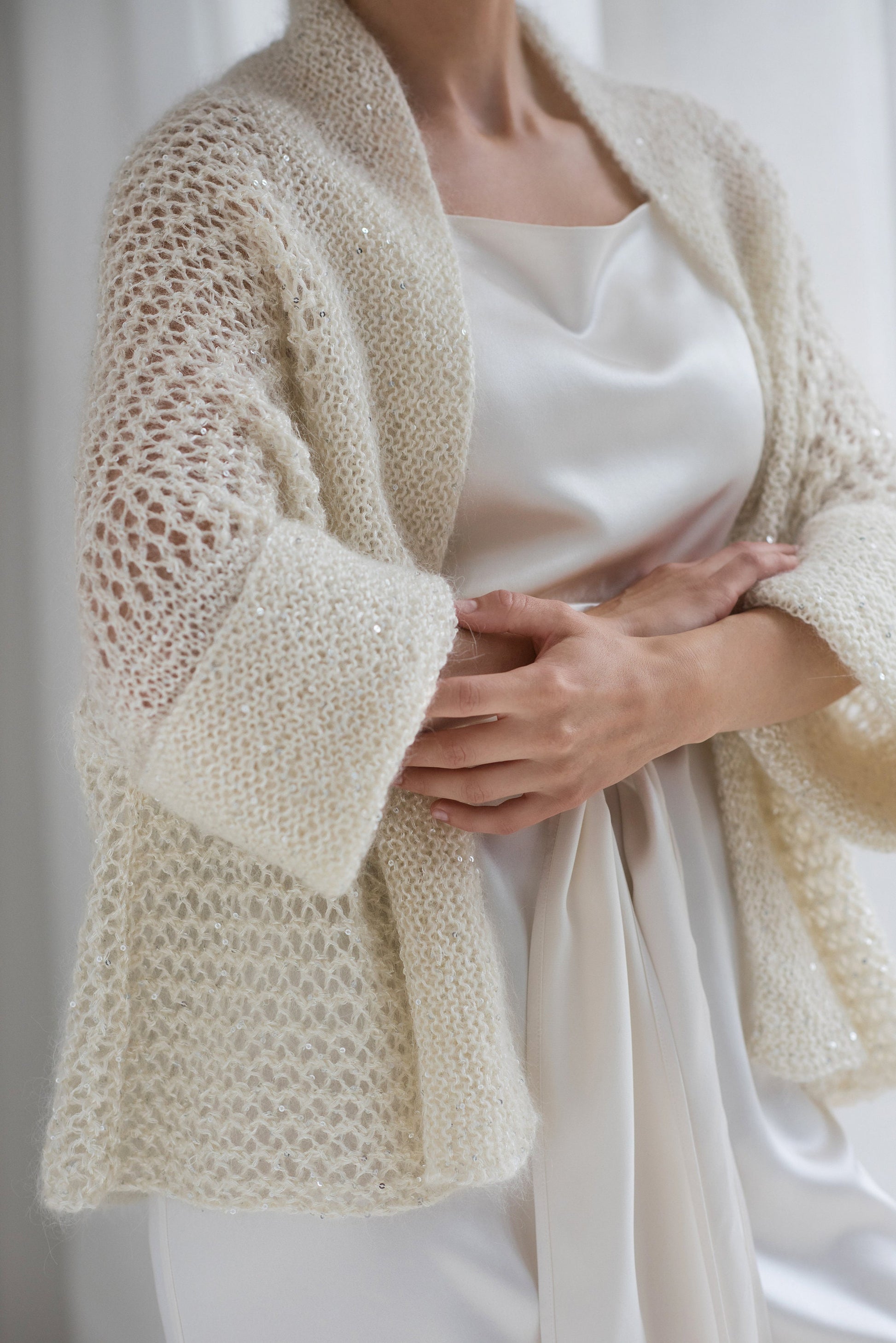 Women's Open Knit Bridal Shrug
