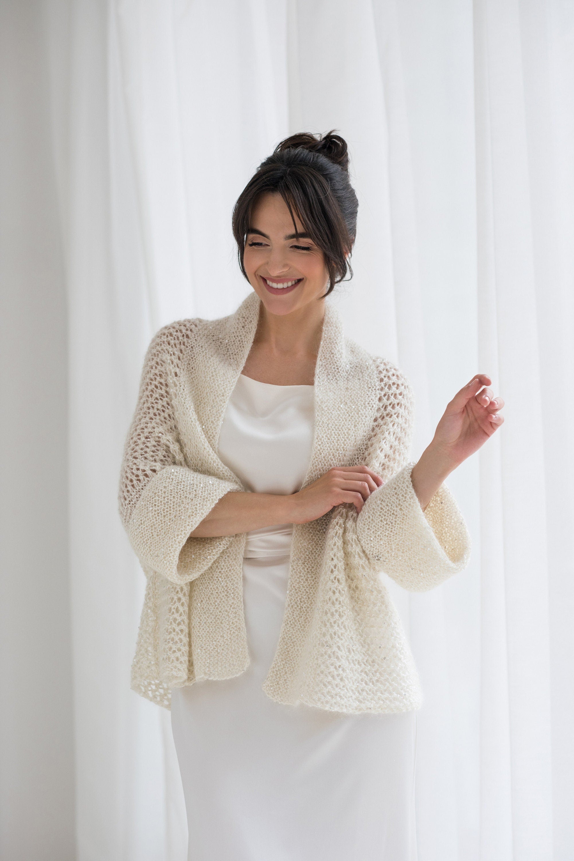 Women's Open Knit Bridal Shrug