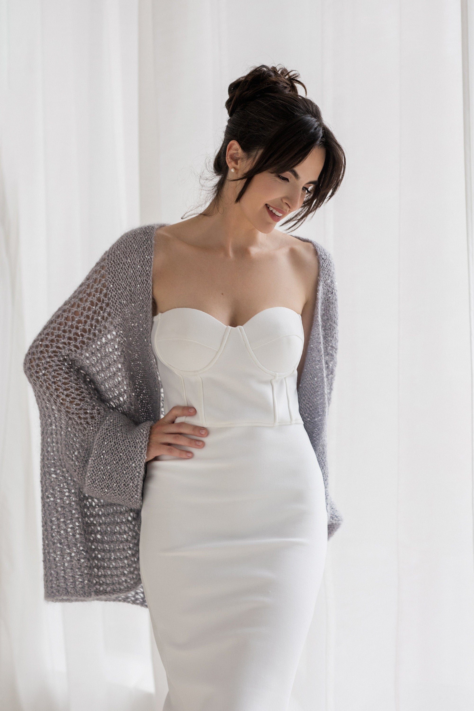Women's Open Knit Bridal Shrug