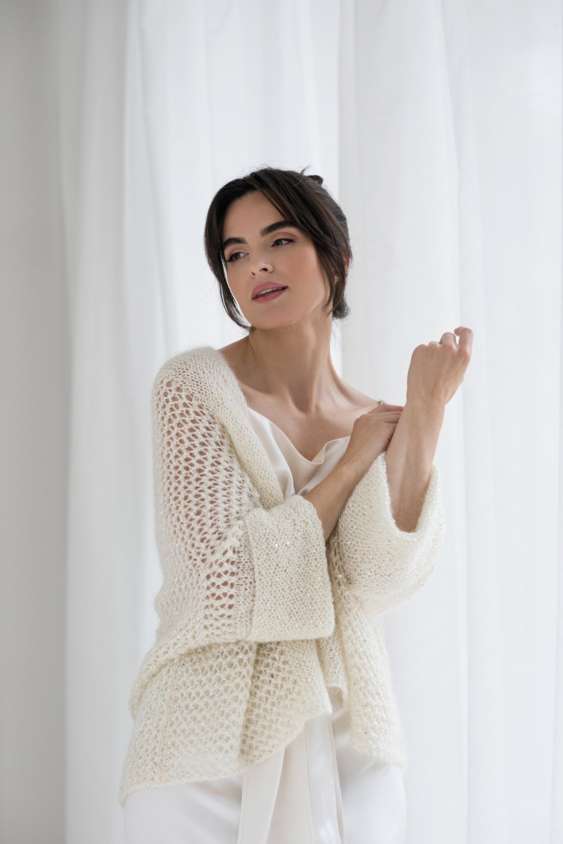 Women's Open Knit Bridal Shrug