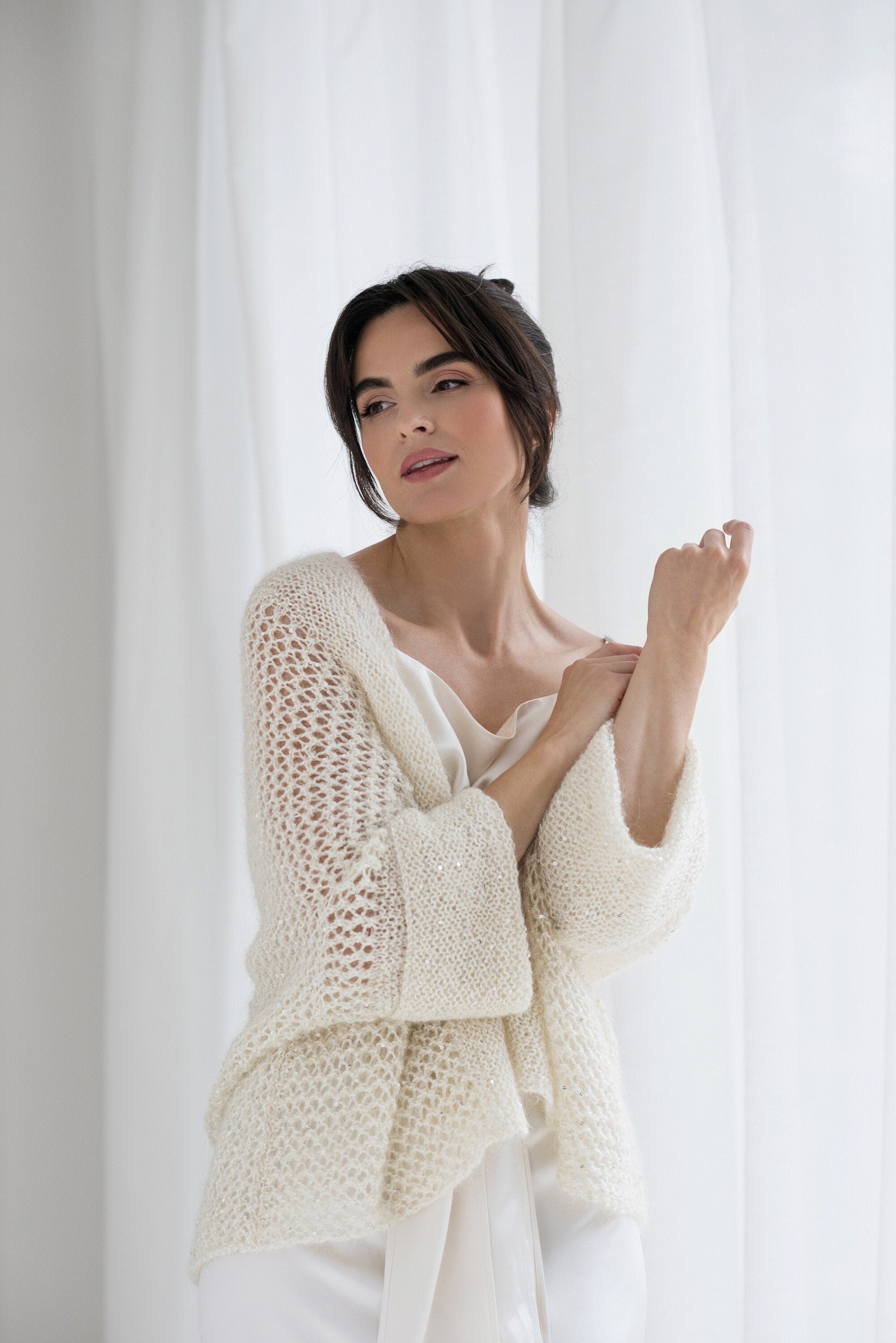 Women's Open Knit Bridal Shrug