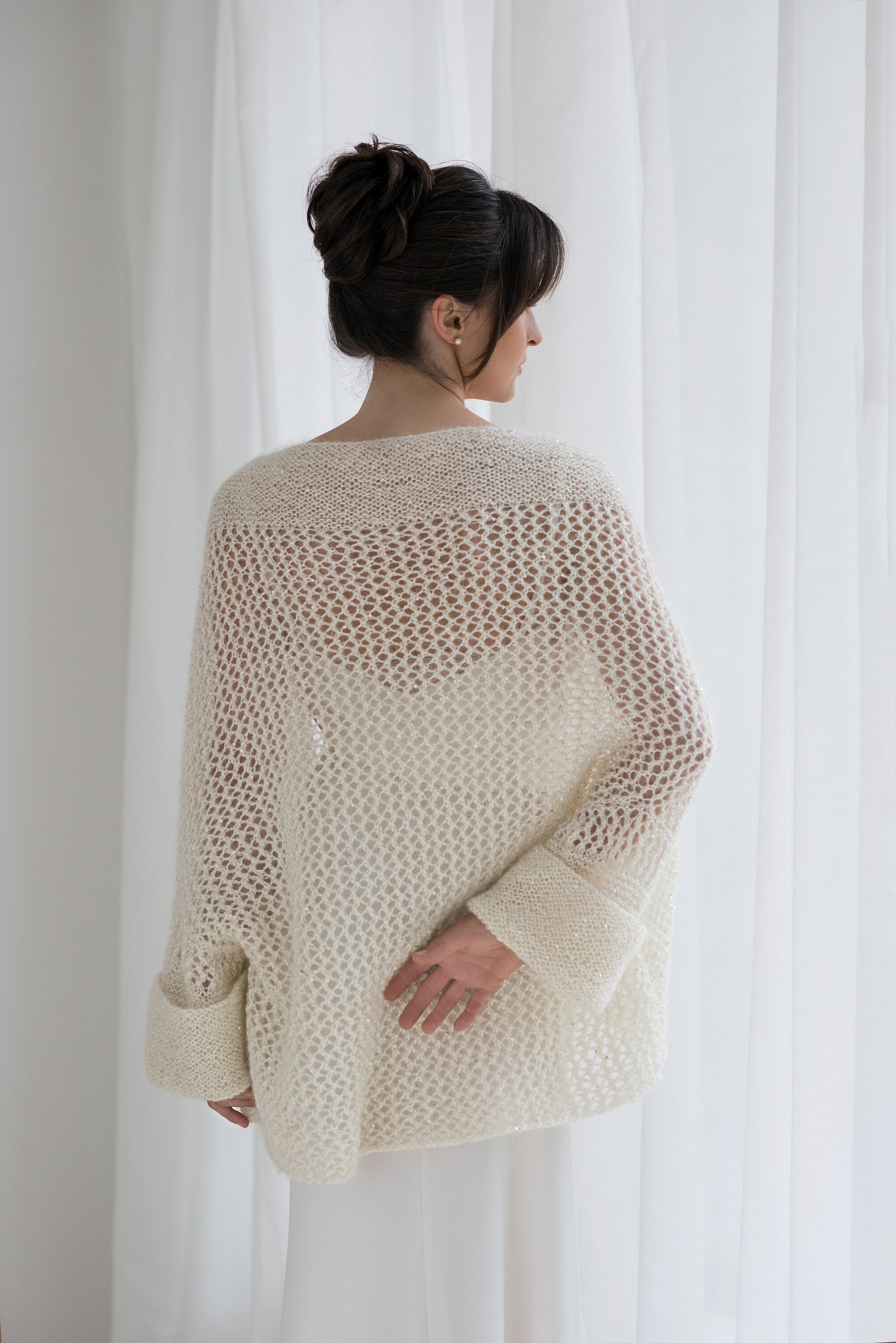 Women's Open Knit Bridal Shrug