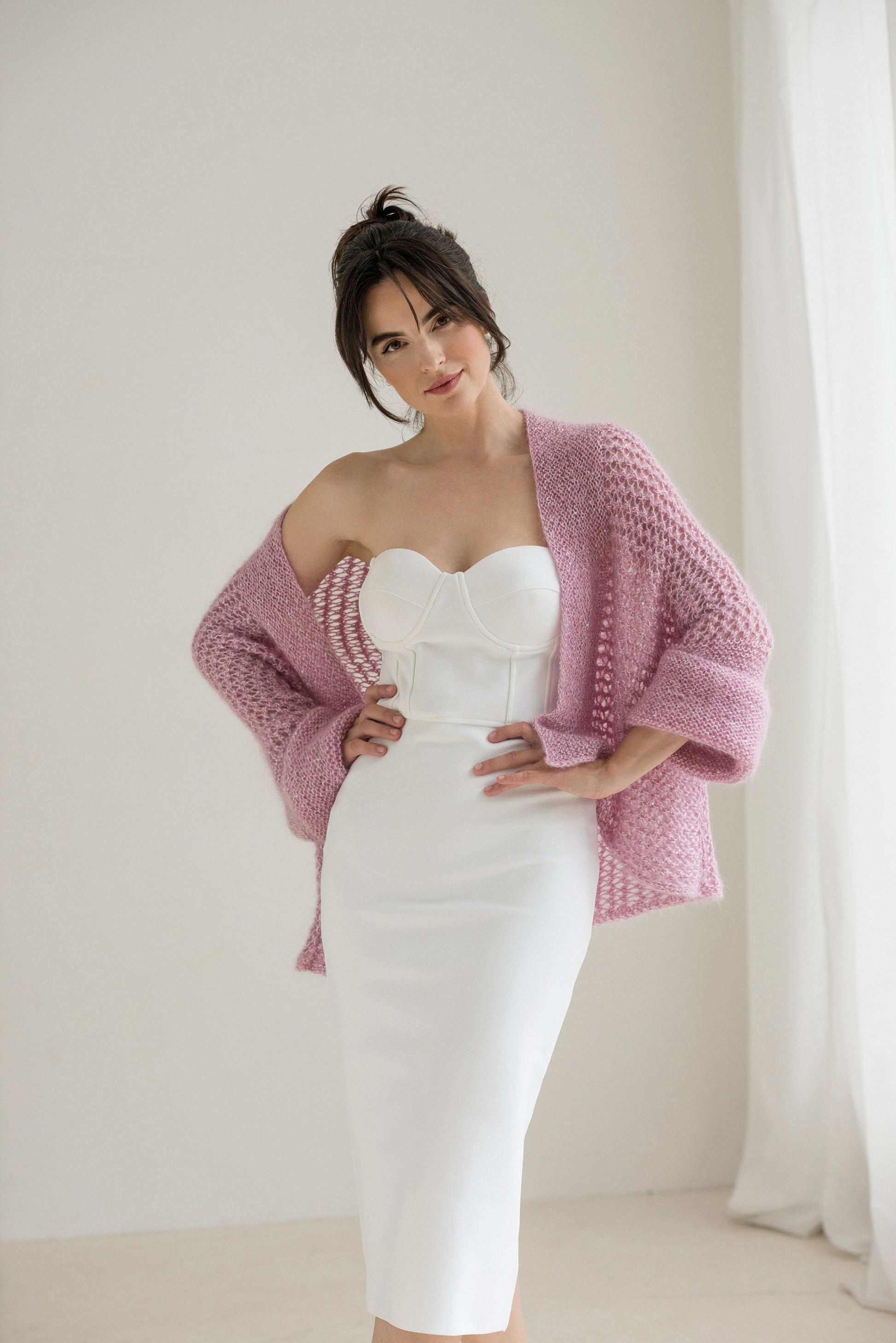Women's Open Knit Bridal Shrug