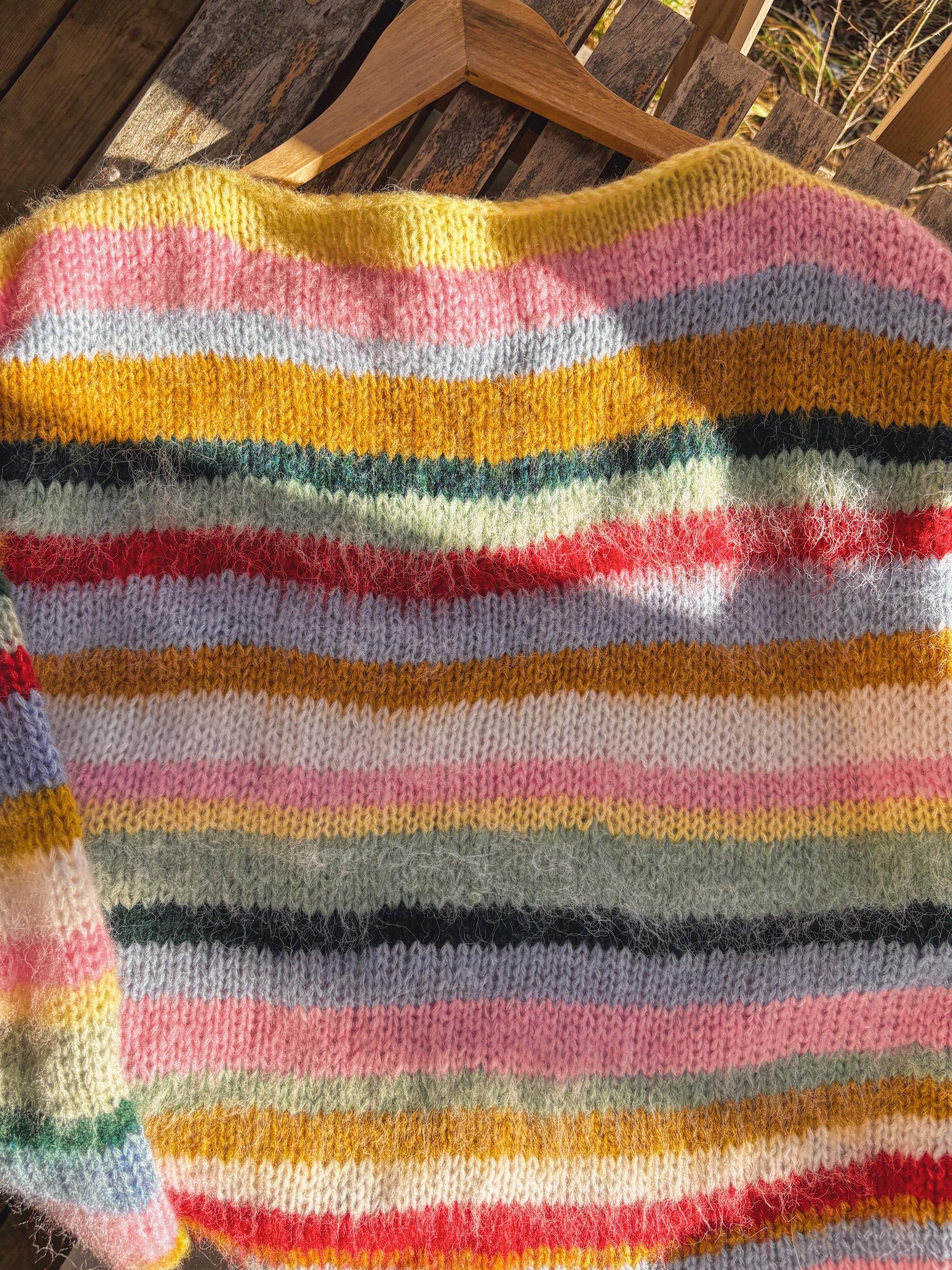 Women's Striped Oversized Knit Sweater