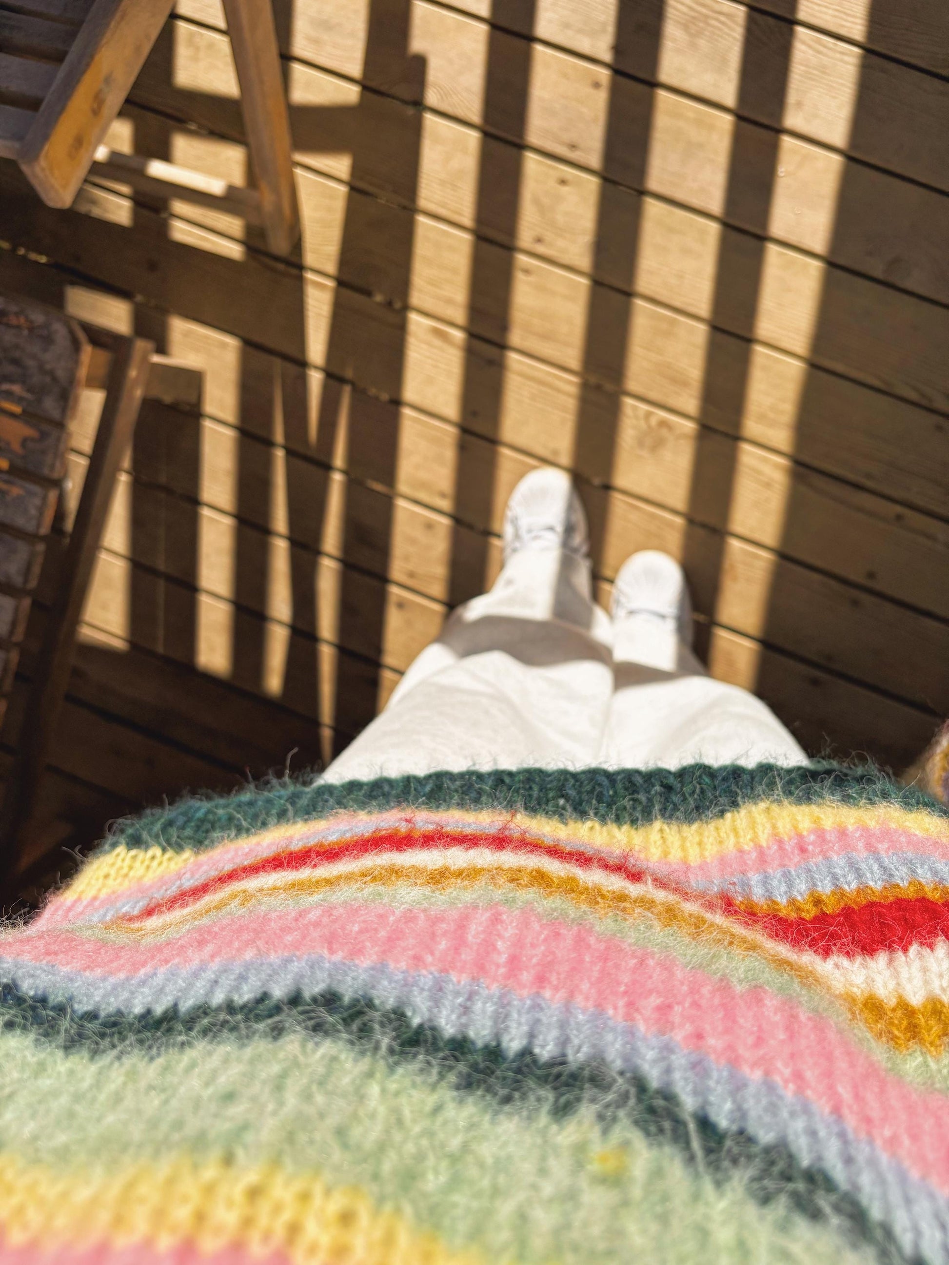 Women's Striped Oversized Knit Sweater