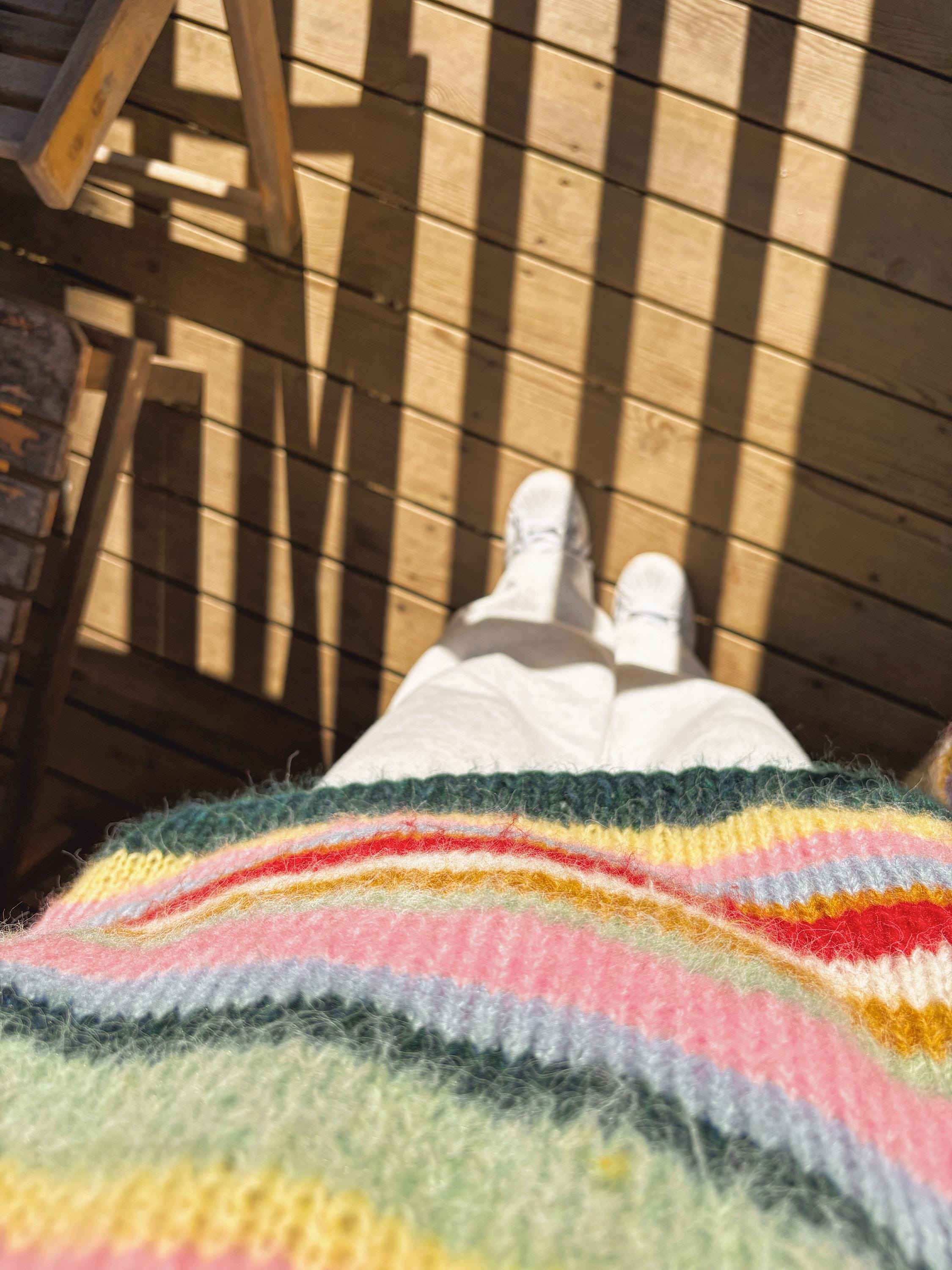 Women's Striped Oversized Knit Sweater