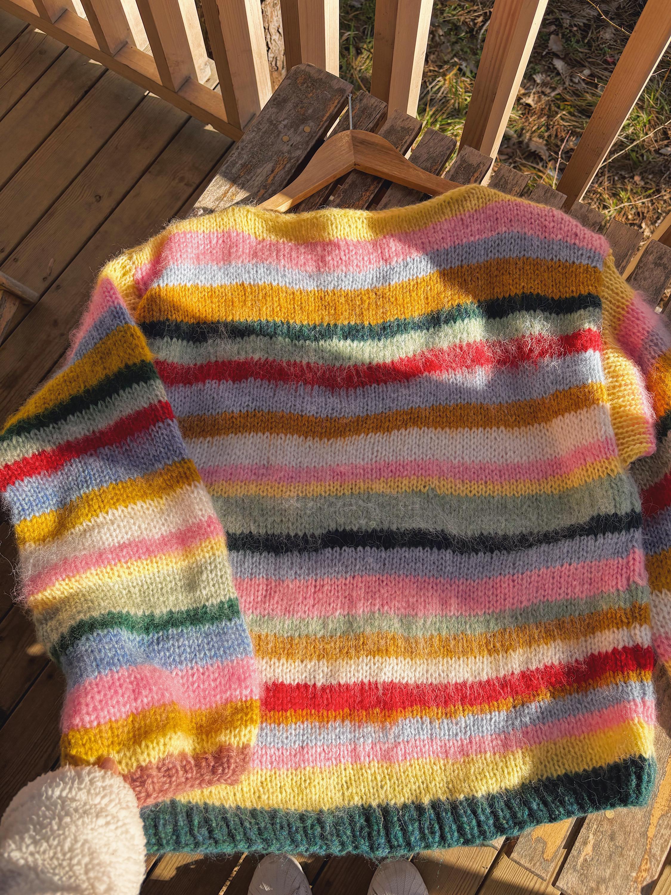 Women's Striped Oversized Knit Sweater