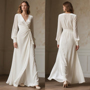 Women's Velvet Wrap Maxi Dress