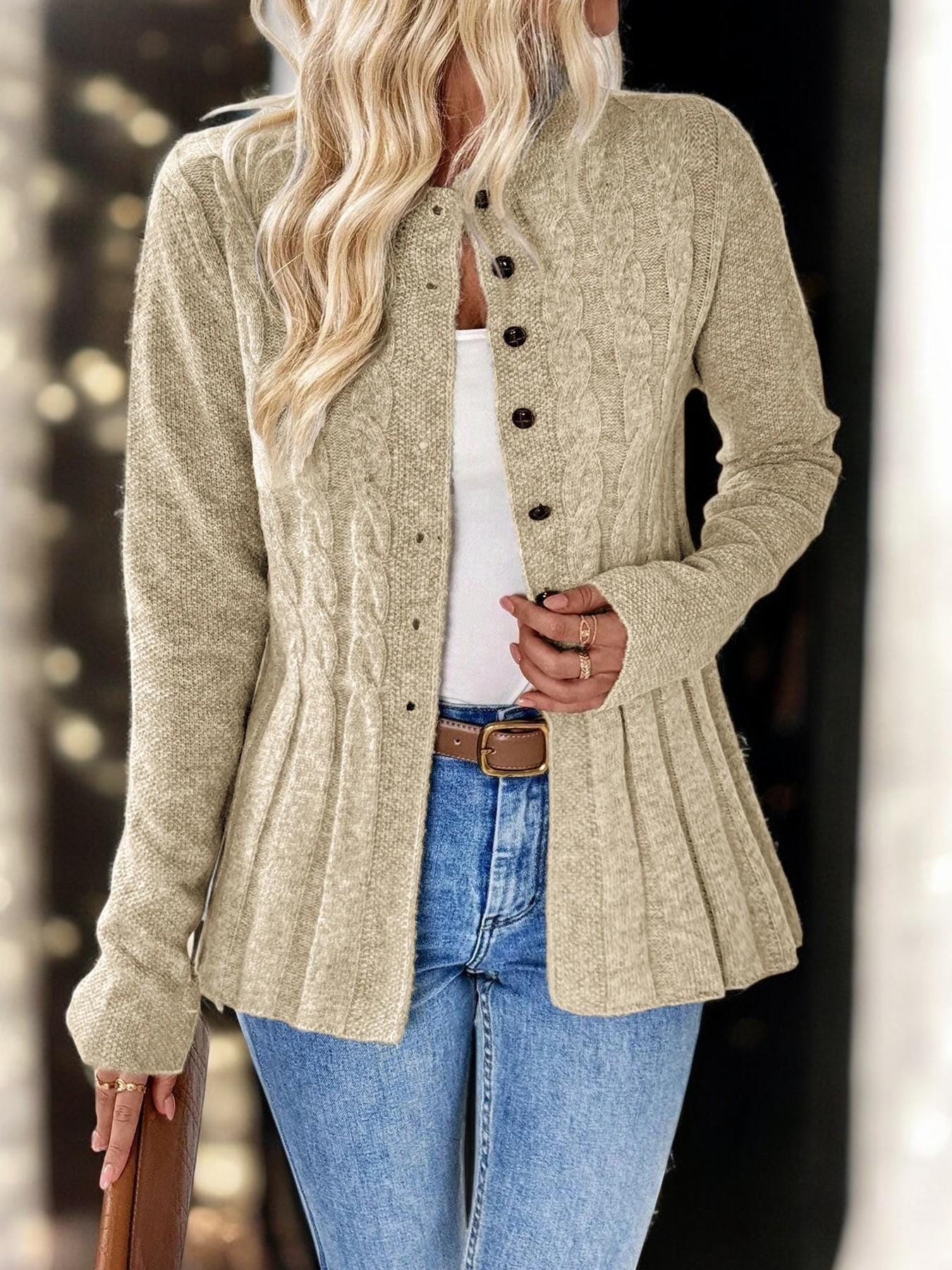 Women's Button Front Knit Cardigan