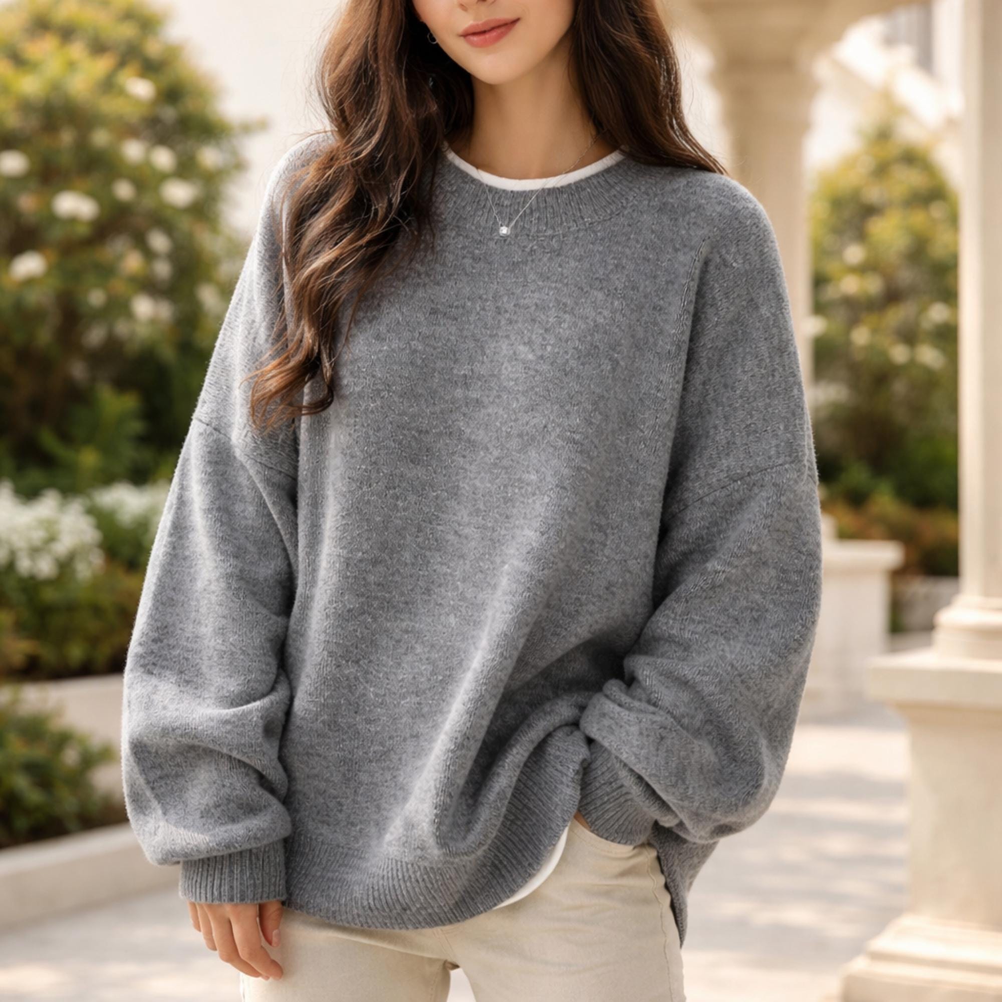 Women's Oversized Crew Neck Sweater