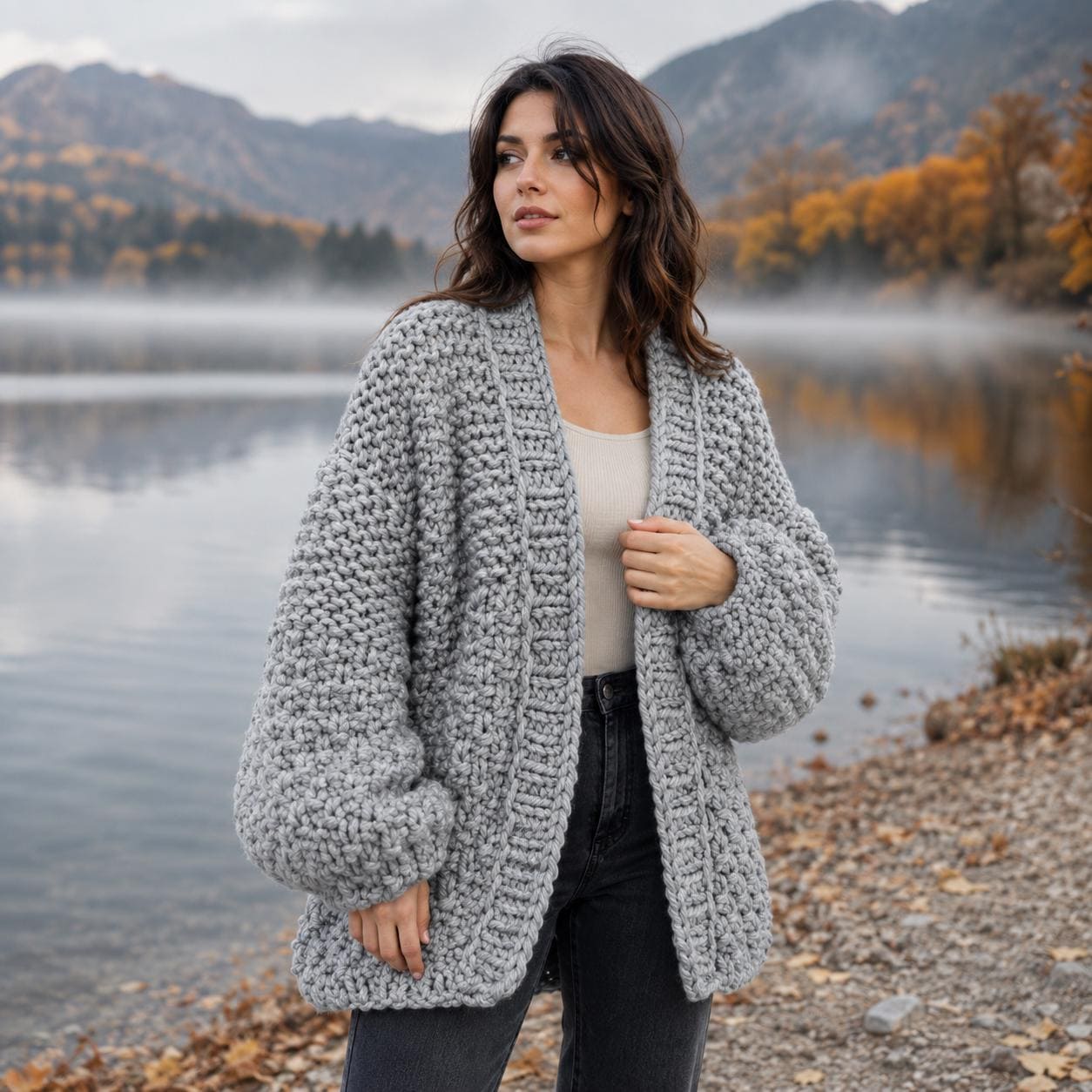 Women's Oversized Chunky Knit Cardigan