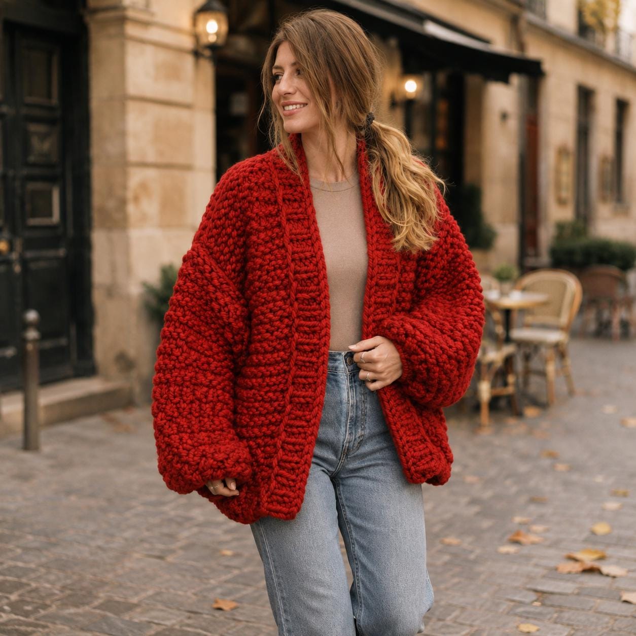 Women's Oversized Chunky Knit Cardigan