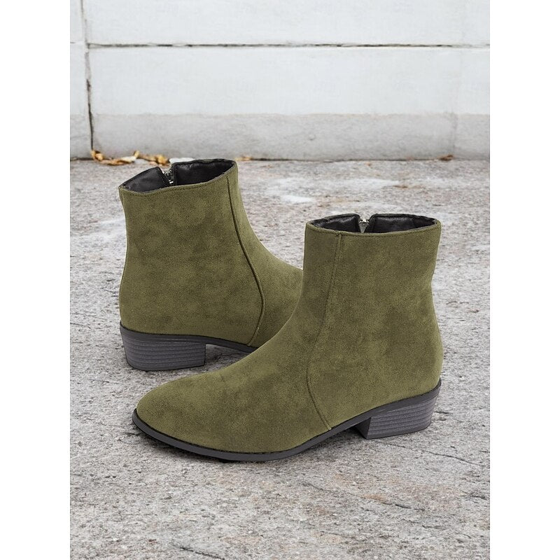 Women's Flat Suede Ankle Boots