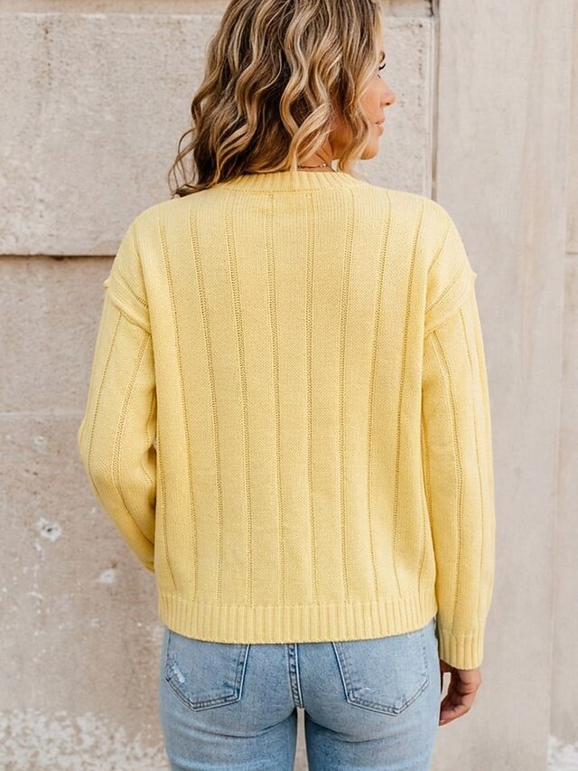 Women's Mustard Yellow Knit Cardigan