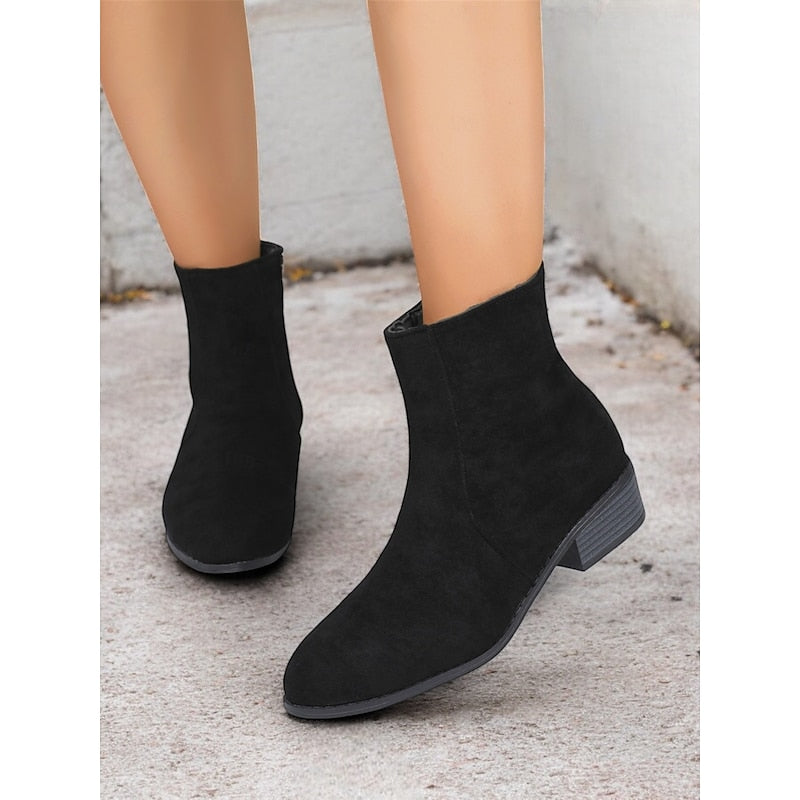Women's Flat Suede Ankle Boots