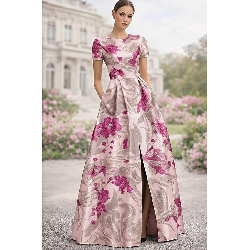 Women's Vintage Neckline Evening Dress in Sage