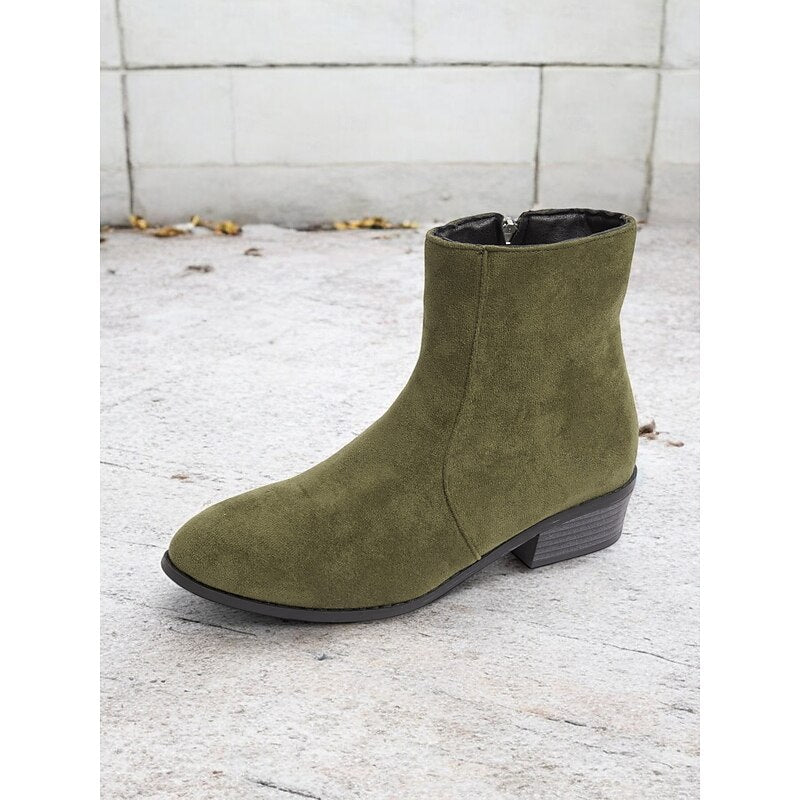 Women's Flat Suede Ankle Boots