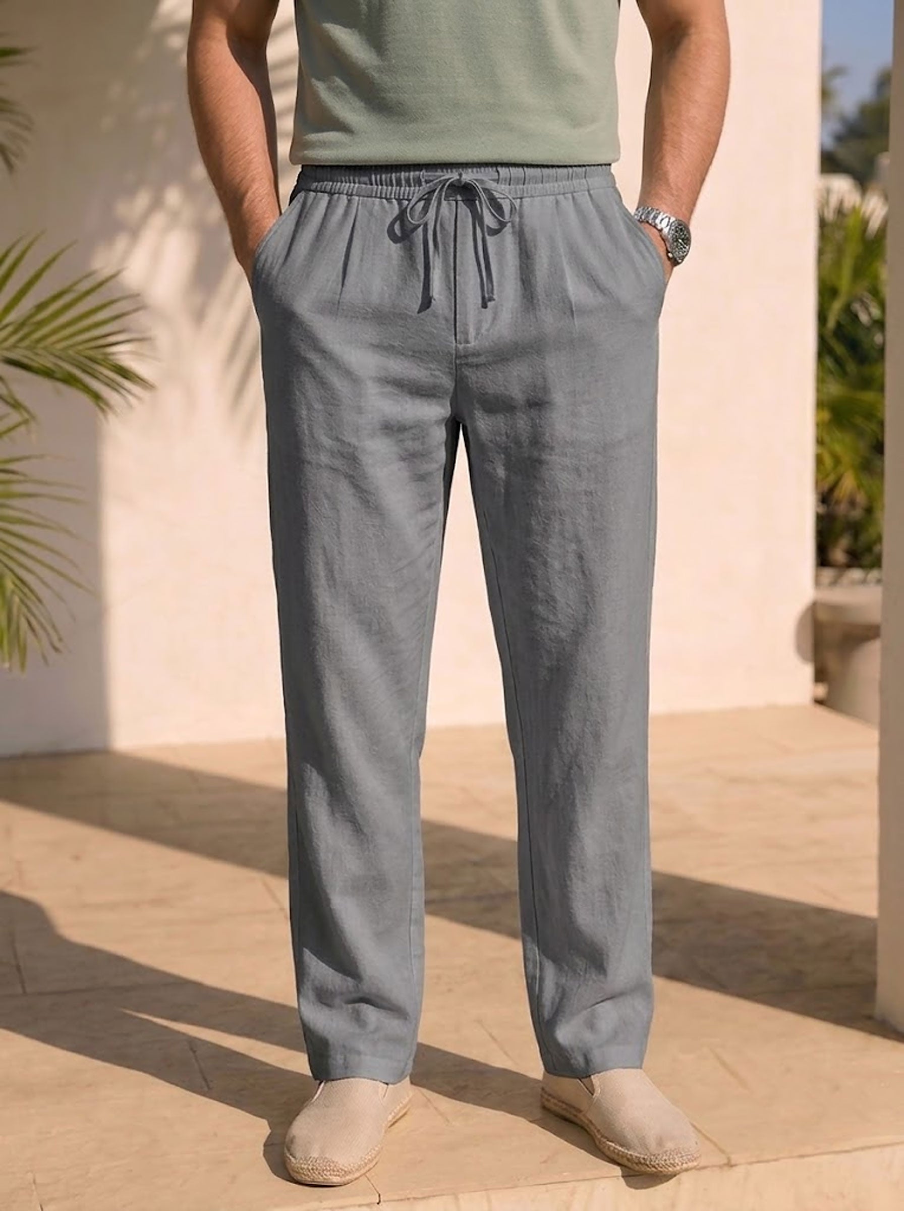 Men's Lightweight Linen Casual Pants