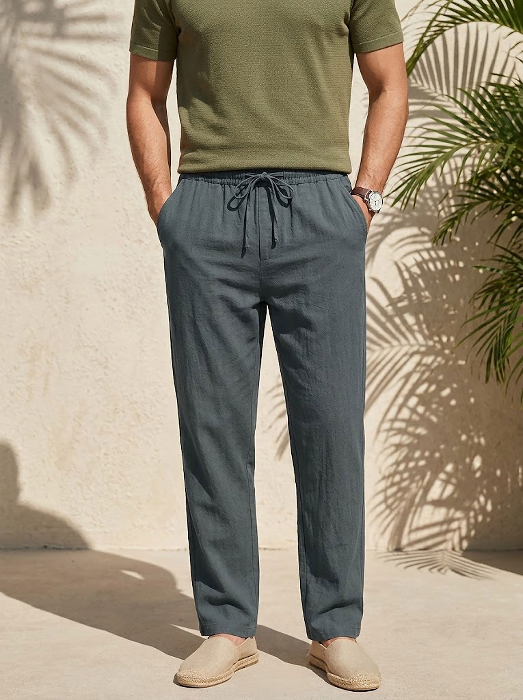 Men's Lightweight Linen Casual Pants
