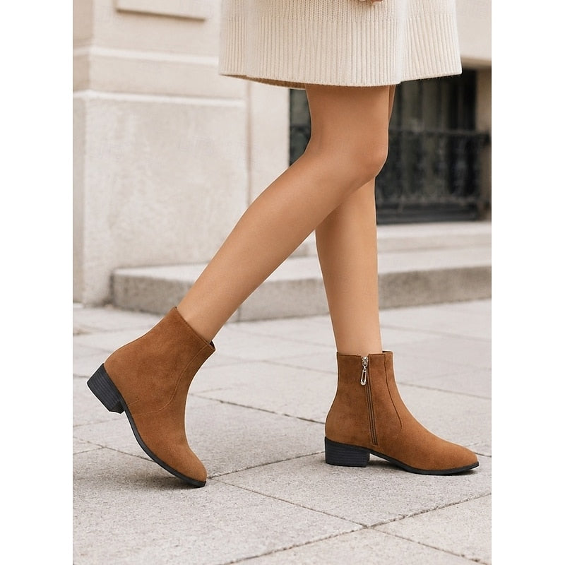 Women's Flat Suede Ankle Boots