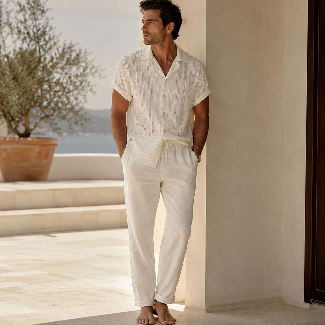 Men's Lightweight Textured Summer Set