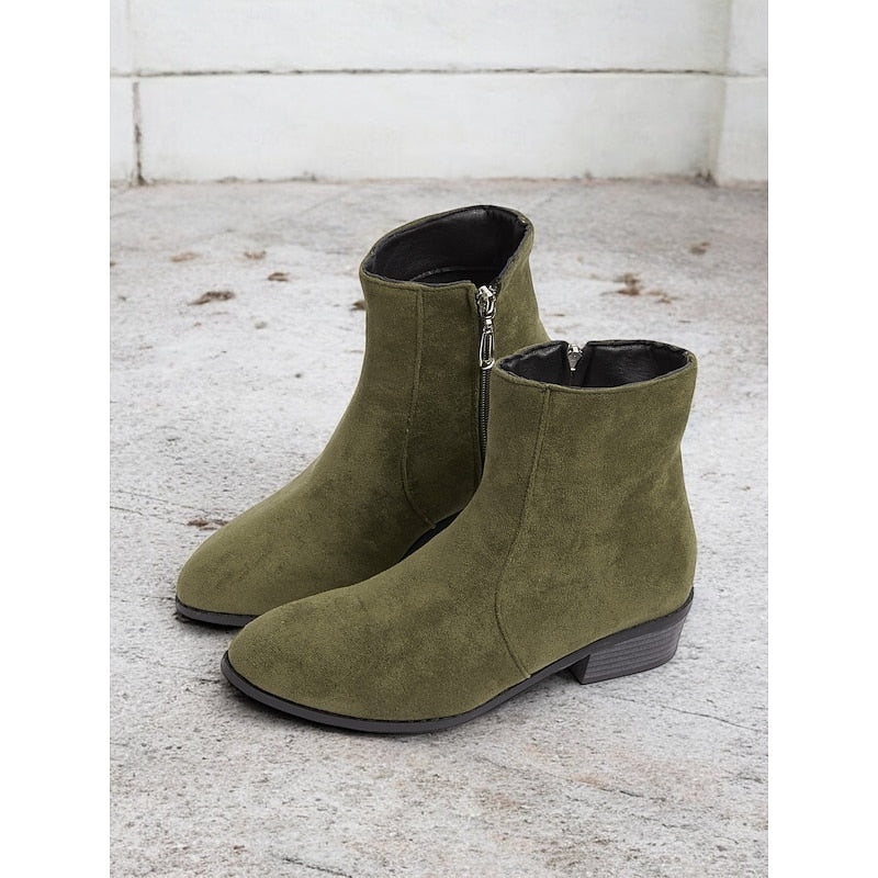 Women's Flat Suede Ankle Boots