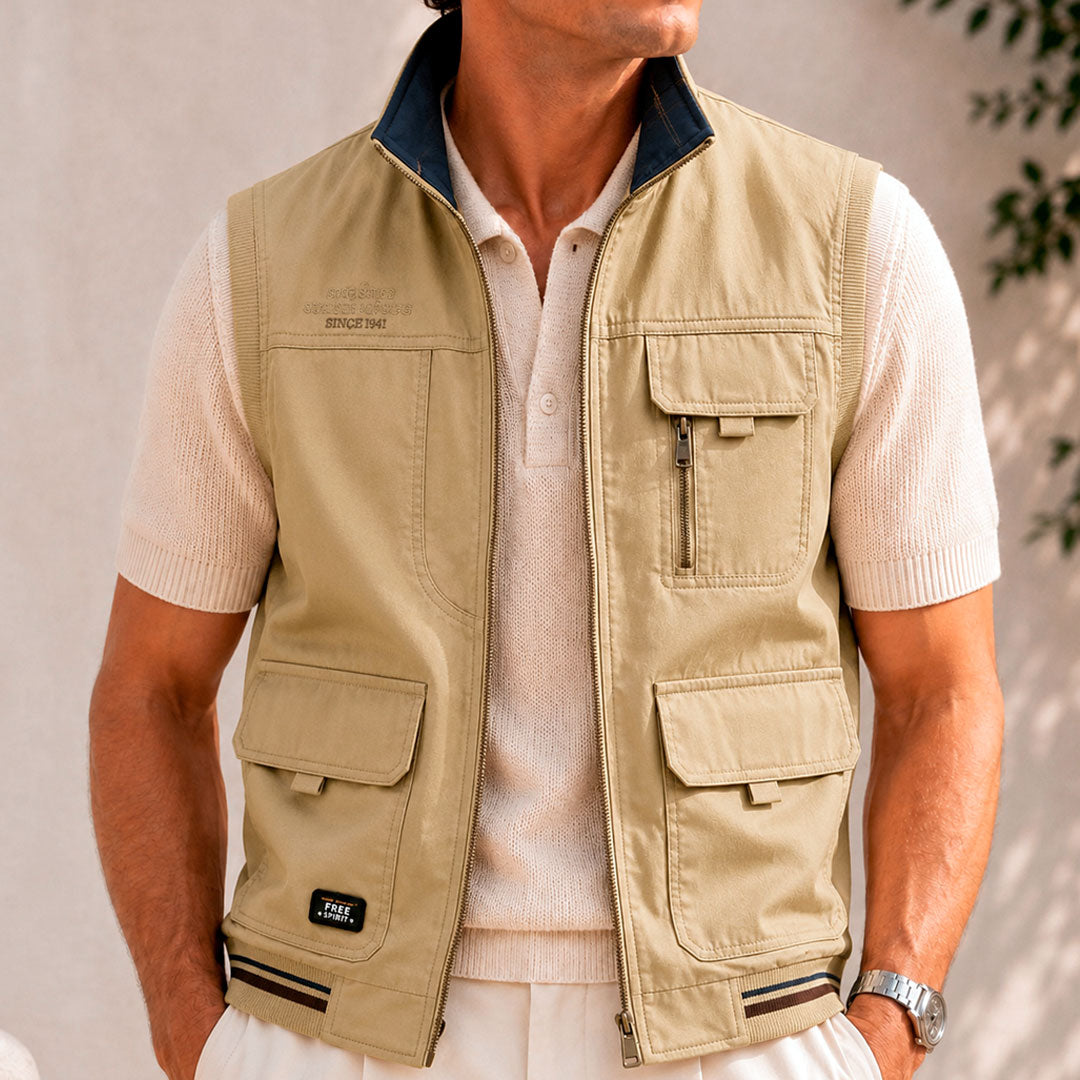 Men's Functional Utility Vest with Multiple Pockets