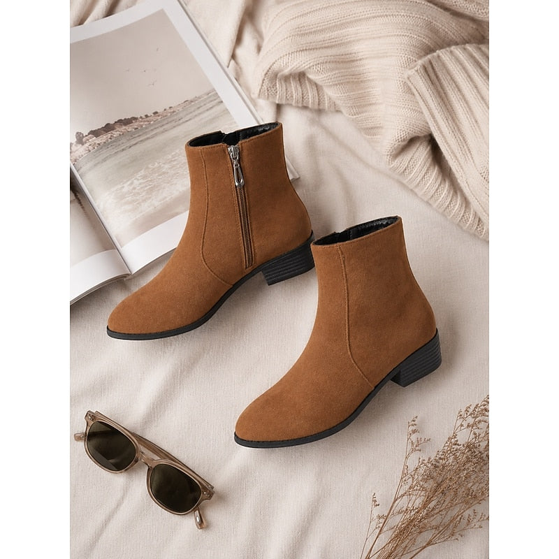 Women's Flat Suede Ankle Boots