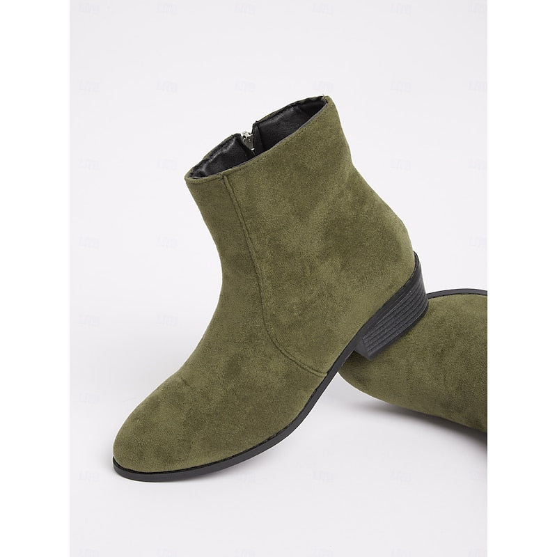 Women's Flat Suede Ankle Boots