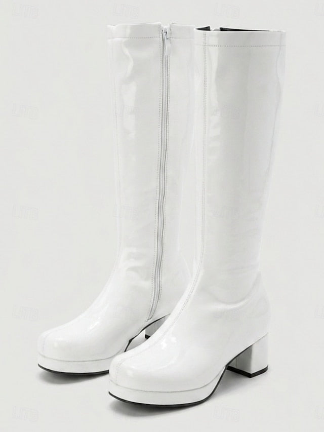 Women's Retro Gogo Patent Boots